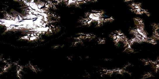 Mount Sir Alexander Satellite Map 093H16 at 1:50,000 scale - National Topographic System of Canada (NTS) - Orthophoto