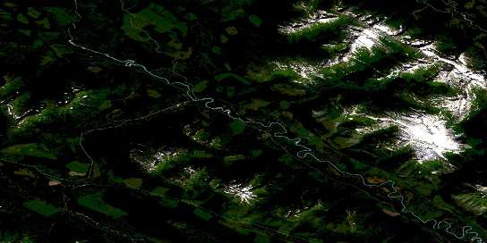 Air photo: Gleason Creek Satellite Image map 093I03 at 1:50,000 Scale