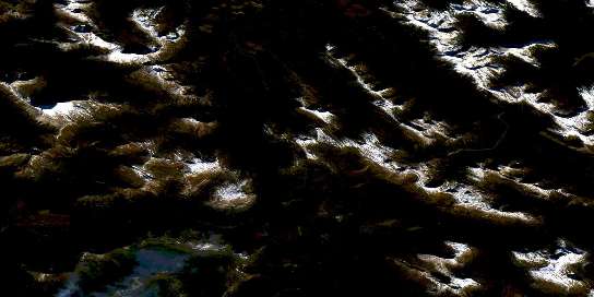 Air photo: Sentinel Peak Satellite Image map 093I13 at 1:50,000 Scale