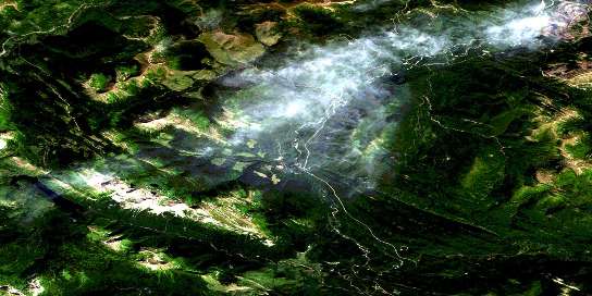 Air photo: Kinuseo Falls Satellite Image map 093I14 at 1:50,000 Scale