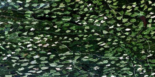 Bugle Lake Satellite Map 093J06 at 1:50,000 scale - National Topographic System of Canada (NTS) - Orthophoto