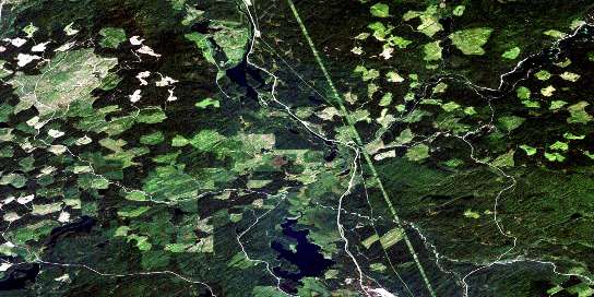 Tacheeda Lakes Satellite Map 093J10 at 1:50,000 scale - National Topographic System of Canada (NTS) - Orthophoto
