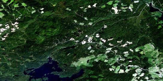Carp Lake Satellite Map 093J14 at 1:50,000 scale - National Topographic System of Canada (NTS) - Orthophoto