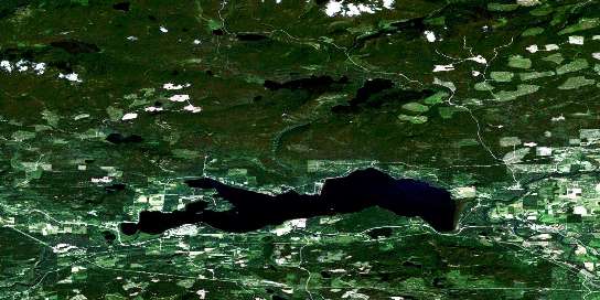 Fraser Lake Satellite Map 093K02 at 1:50,000 scale - National Topographic System of Canada (NTS) - Orthophoto