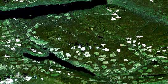 Taltapin Lake Satellite Map 093K06 at 1:50,000 scale - National Topographic System of Canada (NTS) - Orthophoto