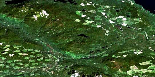 Shass Mountain Satellite Map 093K07 at 1:50,000 scale - National Topographic System of Canada (NTS) - Orthophoto
