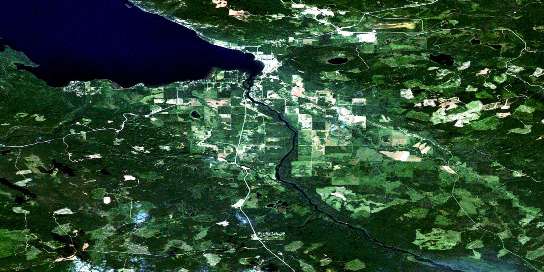 Fort St James Satellite Map 093K08 at 1:50,000 scale - National Topographic System of Canada (NTS) - Orthophoto