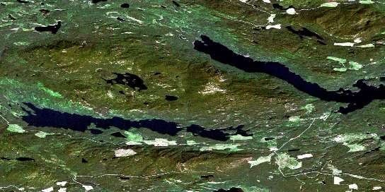 Cunningham Lake Satellite Map 093K11 at 1:50,000 scale - National Topographic System of Canada (NTS) - Orthophoto