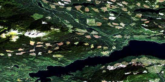 Trembleur Lake Satellite Map 093K14 at 1:50,000 scale - National Topographic System of Canada (NTS) - Orthophoto
