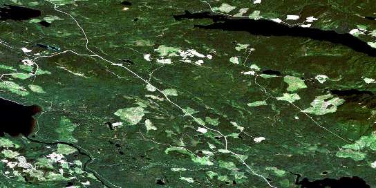 Air photo: Inzana Lake Satellite Image map 093K15 at 1:50,000 Scale