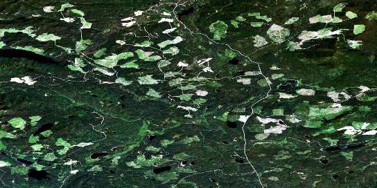 Tezzeron Creek Satellite Map 093K16 at 1:50,000 scale - National Topographic System of Canada (NTS) - Orthophoto