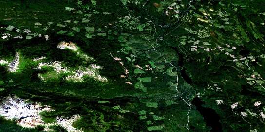 Netalzul Mountain Satellite Map 093M07 at 1:50,000 scale - National Topographic System of Canada (NTS) - Orthophoto