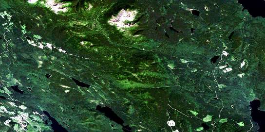 Nakinilerak Lake Satellite Map 093M08 at 1:50,000 scale - National Topographic System of Canada (NTS) - Orthophoto