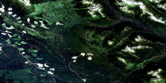 Air photo: Lion Creek Satellite Image map 093M16 at 1:50,000 Scale
