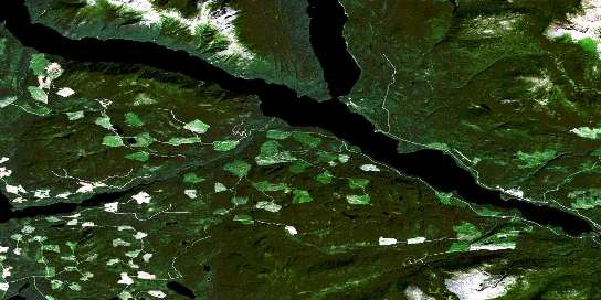 Sakeniche River Satellite Map 093N04 at 1:50,000 scale - National Topographic System of Canada (NTS) - Orthophoto