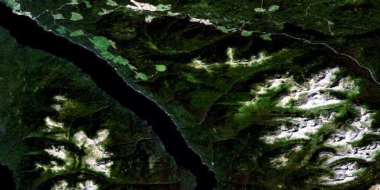 Air photo: Takla Landing Satellite Image map 093N05 at 1:50,000 Scale