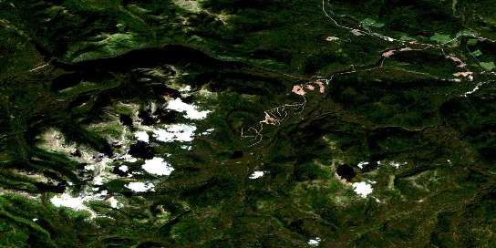 Germansen Lake Satellite Map 093N10 at 1:50,000 scale - National Topographic System of Canada (NTS) - Orthophoto