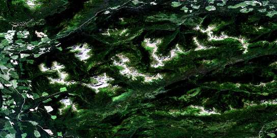 Humphrey Lake Satellite Map 093N12 at 1:50,000 scale - National Topographic System of Canada (NTS) - Orthophoto