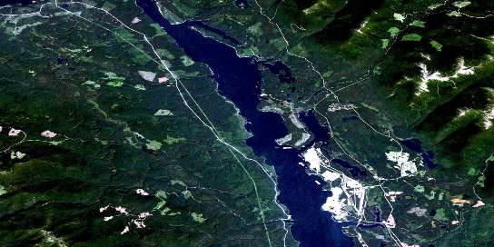 Air photo: Morfee Lakes Satellite Image map 093O06 at 1:50,000 Scale