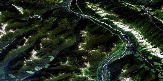 Air photo: Azouzetta Lake Satellite Image map 093O07 at 1:50,000 Scale