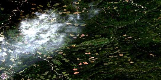 Tumbler Ridge Satellite Map 093P02 at 1:50,000 scale - National Topographic System of Canada (NTS) - Orthophoto