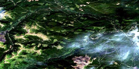 Air photo: Bullmoose Creek Satellite Image map 093P03 at 1:50,000 Scale