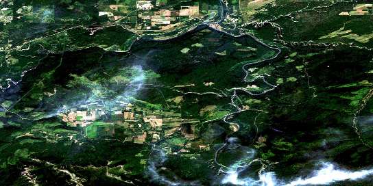 East Pine Satellite Map 093P11 at 1:50,000 scale - National Topographic System of Canada (NTS) - Orthophoto