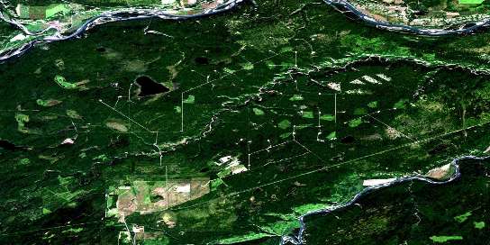 Moberly River Satellite Map 094A03 at 1:50,000 scale - National Topographic System of Canada (NTS) - Orthophoto