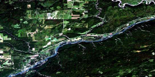 Hudson Hope Satellite Map 094A04 at 1:50,000 scale - National Topographic System of Canada (NTS) - Orthophoto
