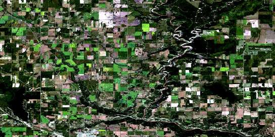 North Pine Satellite Map 094A07 at 1:50,000 scale - National Topographic System of Canada (NTS) - Orthophoto