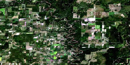 Rose Prairie Satellite Map 094A10 at 1:50,000 scale - National Topographic System of Canada (NTS) - Orthophoto