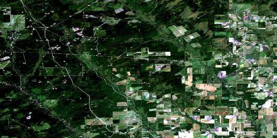 Snyder Creek Satellite Map 094A14 at 1:50,000 scale - National Topographic System of Canada (NTS) - Orthophoto
