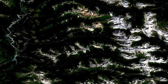 Air photo: Gauvreau Creek Satellite Image map 094B05 at 1:50,000 Scale