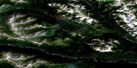 Tucha Creek Satellite Map 094C13 at 1:50,000 scale - National Topographic System of Canada (NTS) - Orthophoto