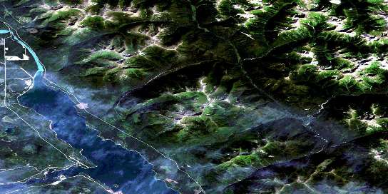 Chowika Creek Satellite Map 094C15 at 1:50,000 scale - National Topographic System of Canada (NTS) - Orthophoto