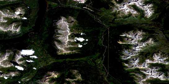 Thorne Lake Satellite Map 094D15 at 1:50,000 scale - National Topographic System of Canada (NTS) - Orthophoto