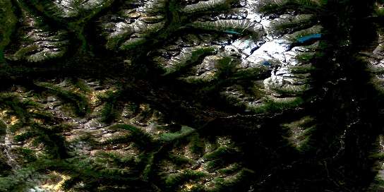 Mount Katharine Satellite Map 094E07 at 1:50,000 scale - National Topographic System of Canada (NTS) - Orthophoto
