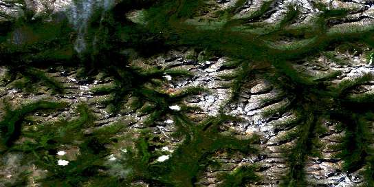 Air photo: Moosehorn Lake Satellite Image map 094E11 at 1:50,000 Scale