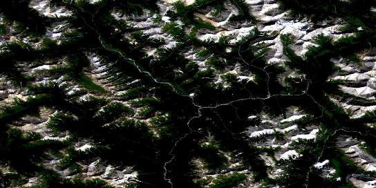 No Title Satellite Map 094F01 at 1:50,000 scale - National Topographic System of Canada (NTS) - Orthophoto