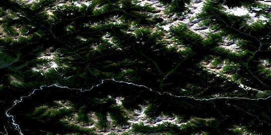 No Title Satellite Map 094F07 at 1:50,000 scale - National Topographic System of Canada (NTS) - Orthophoto