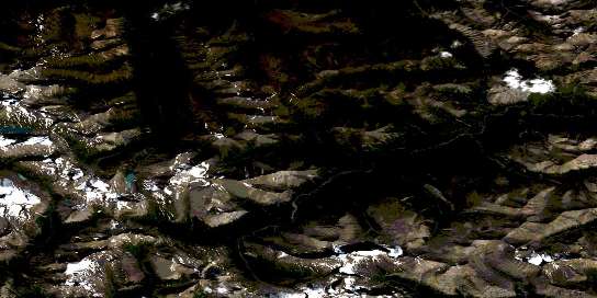 Mount Justin Satellite Map 094F09 at 1:50,000 scale - National Topographic System of Canada (NTS) - Orthophoto