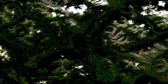 Mount Mccook Satellite Map 094F13 at 1:50,000 scale - National Topographic System of Canada (NTS) - Orthophoto