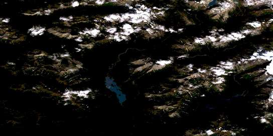 Haworth Lake Satellite Map 094F14 at 1:50,000 scale - National Topographic System of Canada (NTS) - Orthophoto