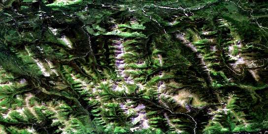 Marion Lake Satellite Map 094G03 at 1:50,000 scale - National Topographic System of Canada (NTS) - Orthophoto