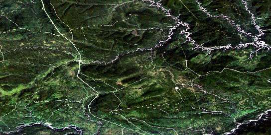 Air photo: Caribou Creek Satellite Image map 094G07 at 1:50,000 Scale