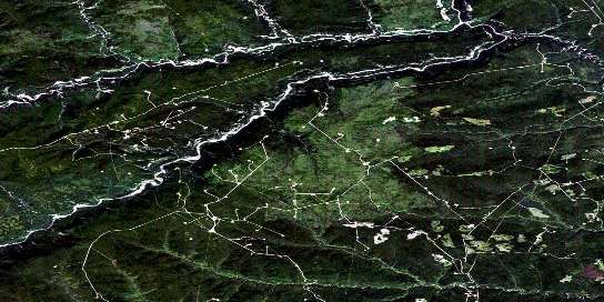 Medana Creek Satellite Map 094G08 at 1:50,000 scale - National Topographic System of Canada (NTS) - Orthophoto