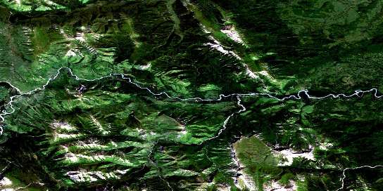 Air photo: Kluachesi Lake Satellite Image map 094G13 at 1:50,000 Scale