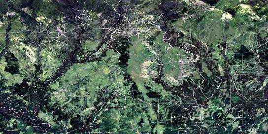 Air photo: Big Arrow Creek Satellite Image map 094H02 at 1:50,000 Scale