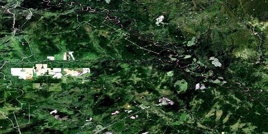 Nig Creek Satellite Map 094H03 at 1:50,000 scale - National Topographic System of Canada (NTS) - Orthophoto