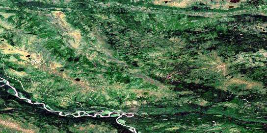 Air photo: Fontas Satellite Image map 094I05 at 1:50,000 Scale